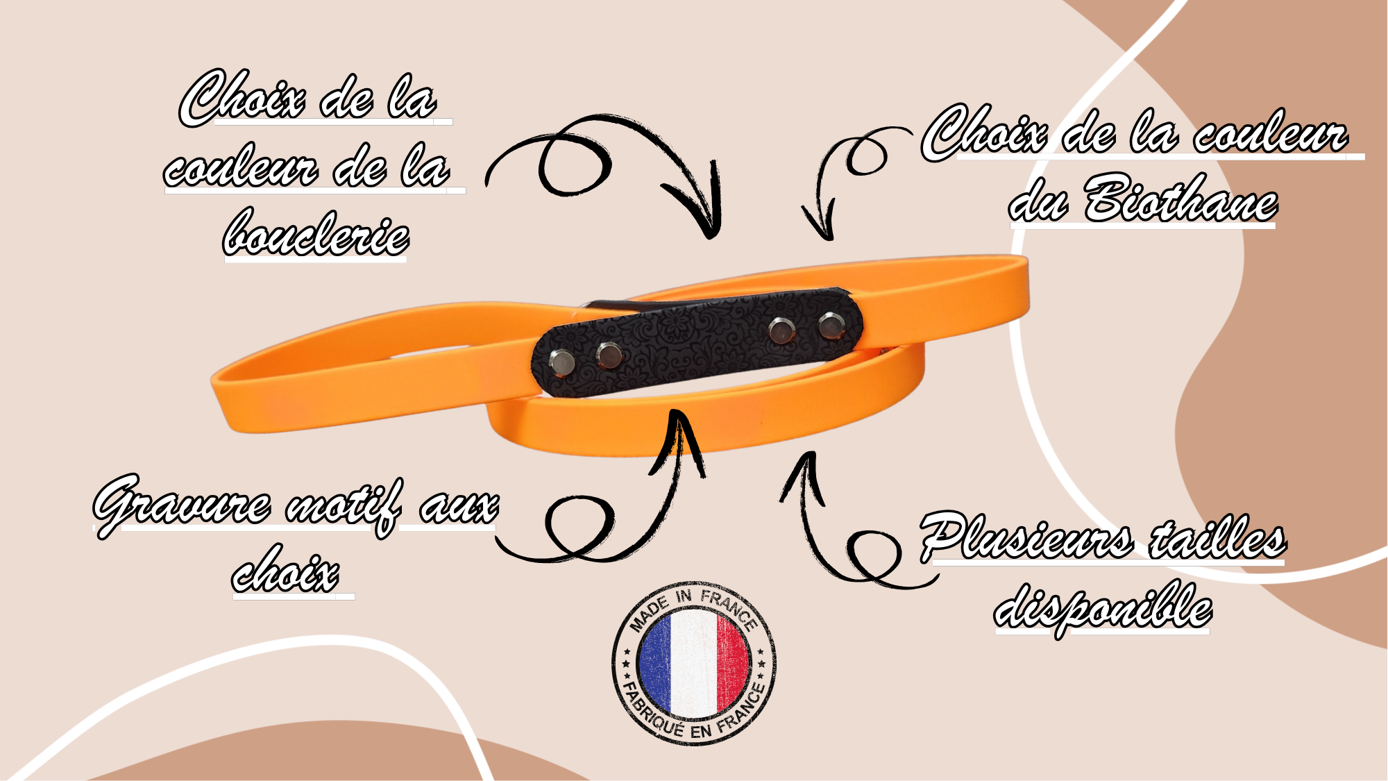 Laisse Sculpté (1,9 cm de largeur)