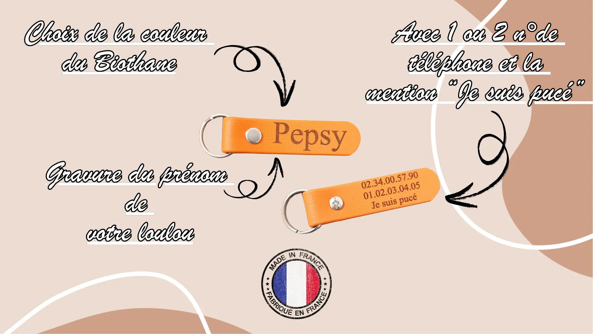 Médaille en biothane Pepsy-shop