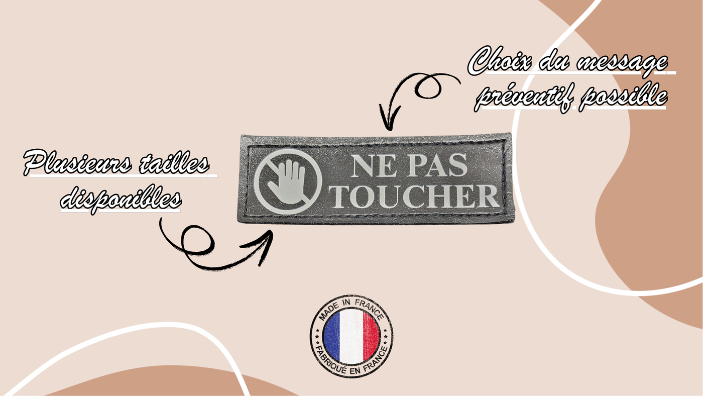 Velcro pour harnais pour chien avec message préventif - CaniCréa